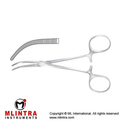 Overholt-Baby Dissecting and Ligature Forceps Curved Stainless Steel, 14 cm - 5 1/2"